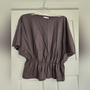 Women's Casual Top in charcoal grey